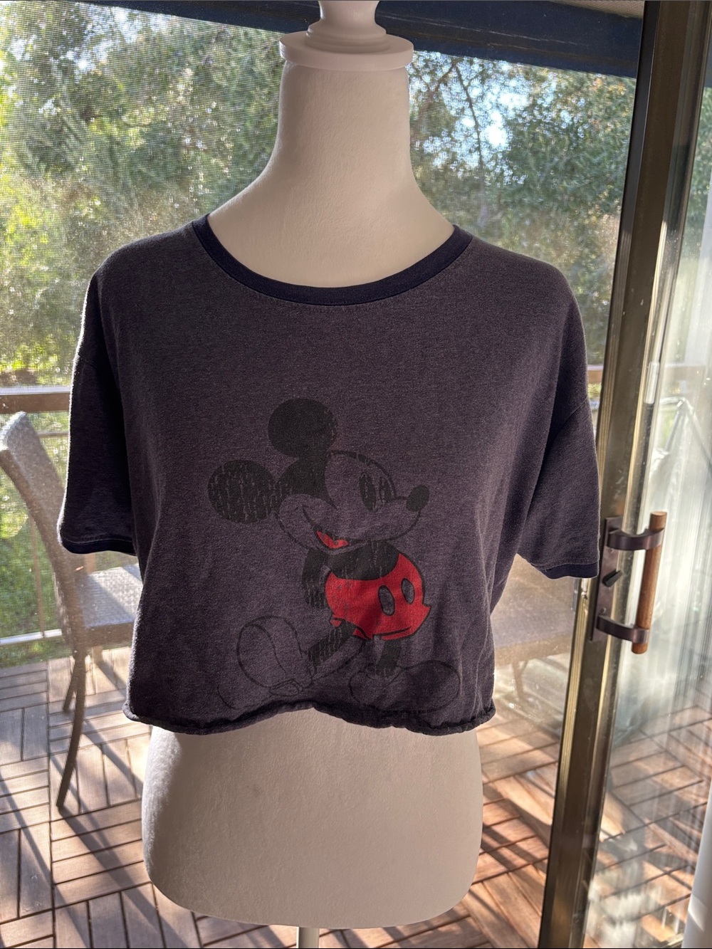 Mickey Cropped Vintage Reworked Tee